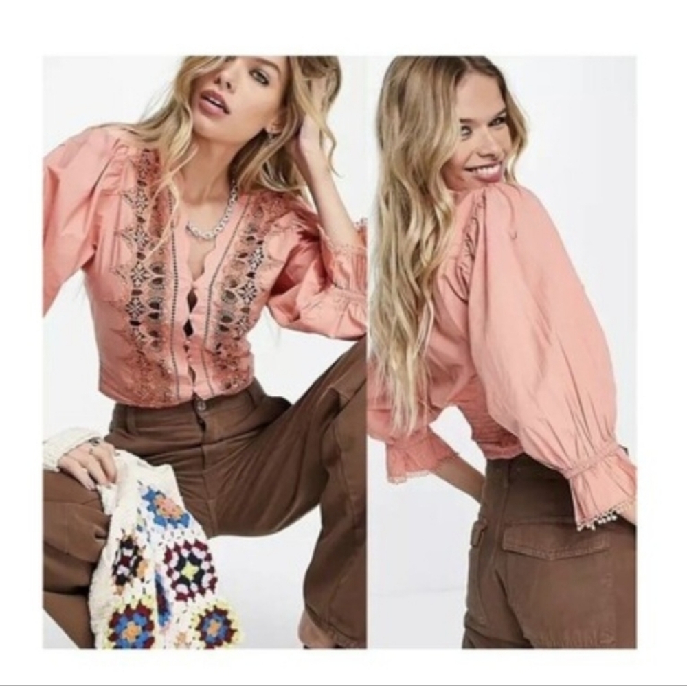Embroidered Pink Blouse